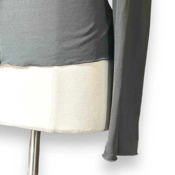 GIORGIO ARMANI | Twist Front Mock Turtleneck Long Sleeve Pullover Top Medium - Picture 4 of 9